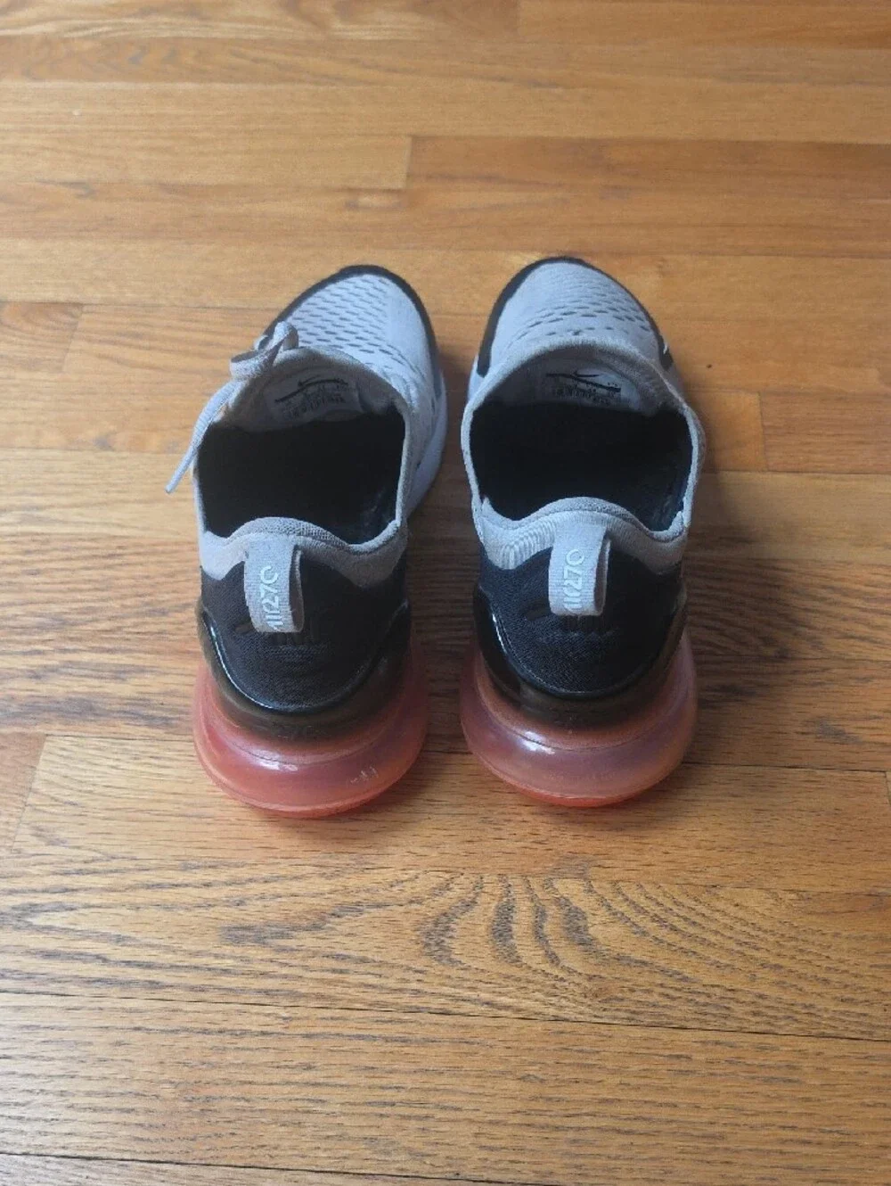Nike Grey and Pink Air Max 270 Trainers